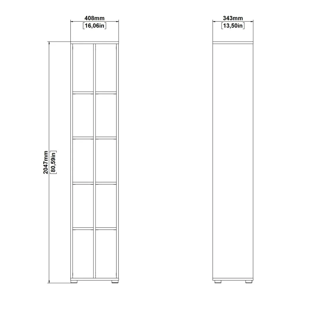 LIBRERIA SIGN CM 40.8X34.3 H. 204.7 JACKSON HICHORY E GRIGIO OPACO : vendita online LIBRERIA SIGN CM 40.8X34.3 H. 204.7 JACKSON HICHORY E GRIGIO OPACO in offerta