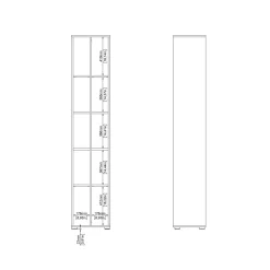 LIBRERIA SIGN CM 40.8X34.3 H. 204.7 JACKSON HICHORY E GRIGIO OPACO : vendita online LIBRERIA SIGN CM 40.8X34.3 H. 204.7 JACKSON HICHORY E GRIGIO OPACO in offerta