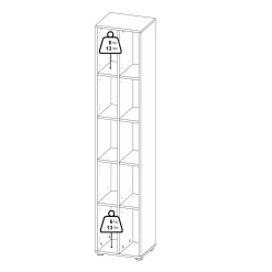 LIBRERIA SIGN CM 40.8X34.3 H. 204.7 JACKSON HICHORY E GRIGIO OPACO : vendita online LIBRERIA SIGN CM 40.8X34.3 H. 204.7 JACKSON HICHORY E GRIGIO OPACO in offerta