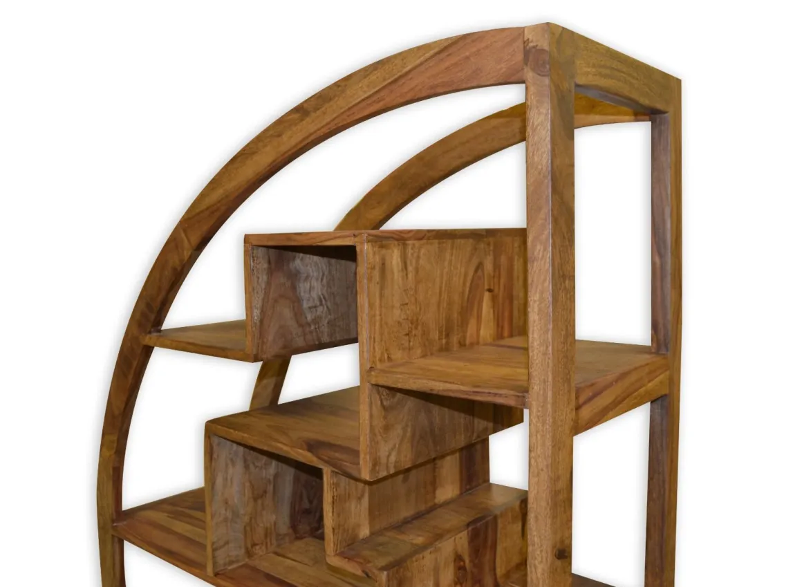 LIBRERIA TUTTO IN LEGNO MASSELLO DI SHEESHAM