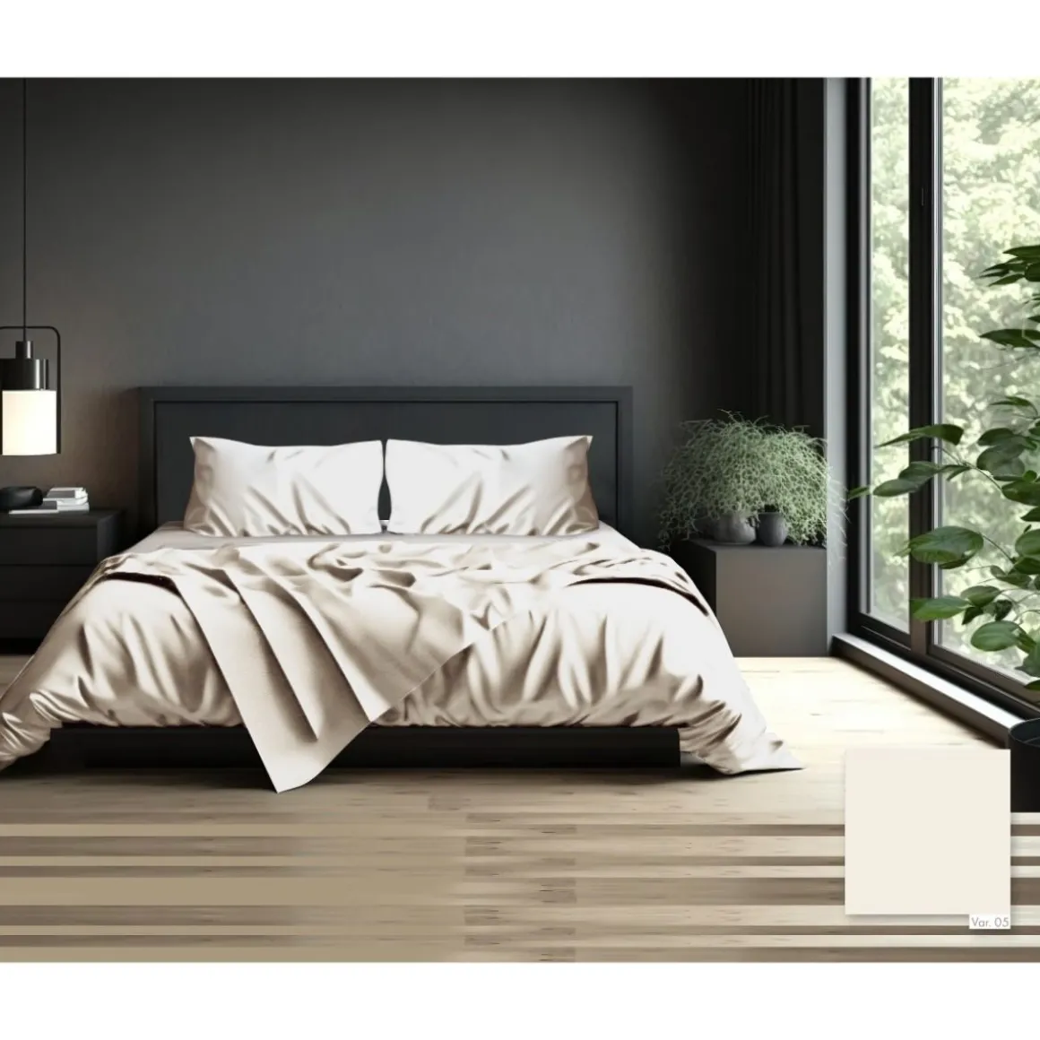 LINEA BRIGHT - COMPLETO LETTO 2 PIAZZE IN RASO DI COTONE PANNA: vendita online LINEA BRIGHT - COMPLETO LETTO 2 PIAZZE IN RASO DI COTONE PANNA in offerta