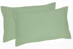 LINEA BRIGHT - FEDERA 4 VOLANI IN RASO DI COTONE 52X82CM VERDONE: vendita online LINEA BRIGHT - FEDERA 4 VOLANI IN RASO DI COTONE 52X82CM VERDONE in offerta