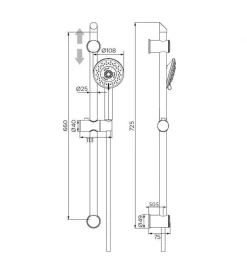 LINEA EDERA - SET SALISCENDI 5 GETTI CROMO