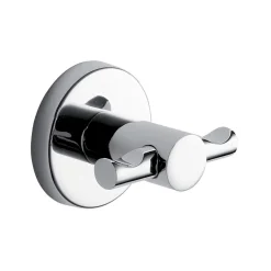 LINEA FELCE - APPENDIABITI 2 POSTI CROMATO IN ACCIAIO INOX 6,5X5,5X5,6CM