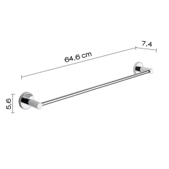 LINEA FELCE - PORTA ASCIUGAMANI CROMO CM 60