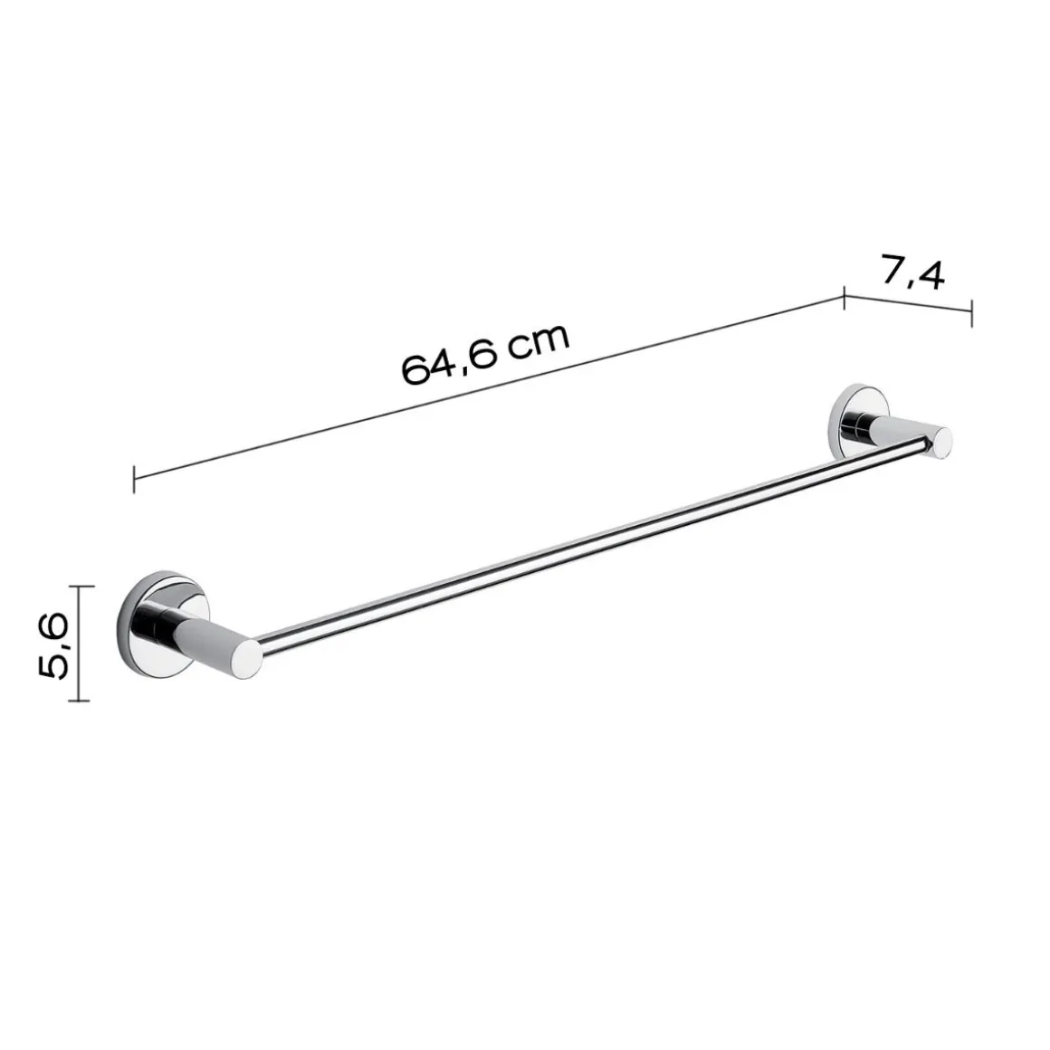 LINEA FELCE - PORTA ASCIUGAMANI CROMO CM 60