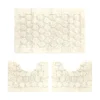 LINEA FOGLIA - PARURE 3PZ TAPPETINI BAGNO PANNA : vendita online LINEA FOGLIA - PARURE 3PZ TAPPETINI BAGNO PANNA in offerta