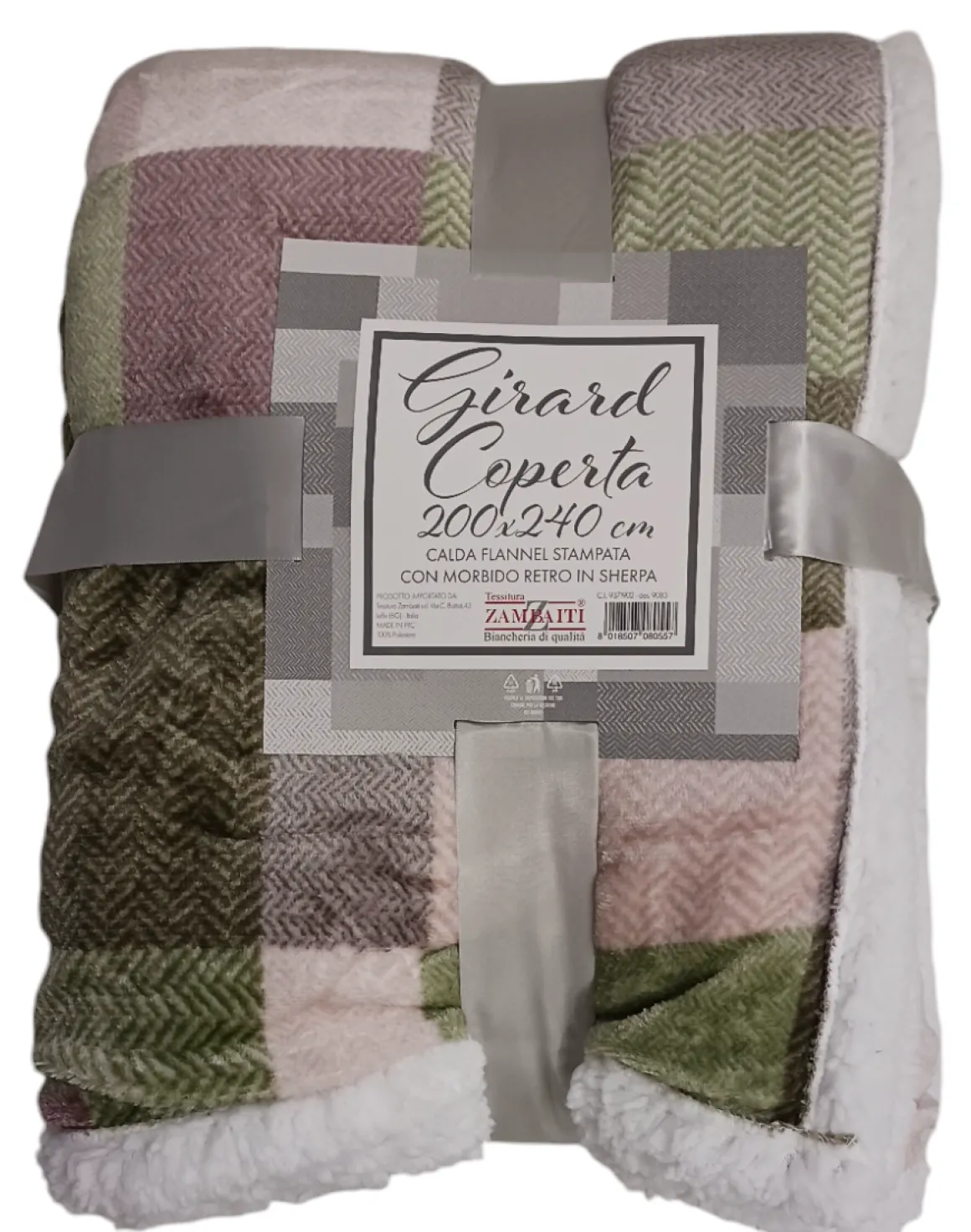 LINEA GIRARD - COPERTA CRASH FLANELLA/SHERPA 200X240 CM : vendita online LINEA GIRARD - COPERTA CRASH FLANELLA/SHERPA 200X240 CM in offerta