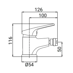 LINEA LION - RUBINETTO PER BIDET CROMATO