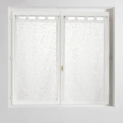 LINEA MAISSA - TENDA DRITTA CON PASSANTI 60X120CM VELO SABBIATO CON DECORO ORO: vendita online LINEA MAISSA - TENDA DRITTA CON PASSANTI 60X120CM VELO SABBIATO CON DECORO ORO in offerta