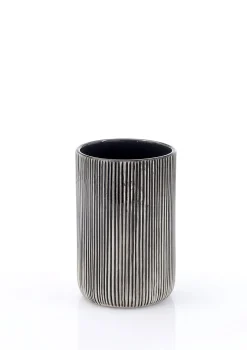 LINEA NAOMI - BICCHIERE PORTASPAZZOLINI STRIATO NERO