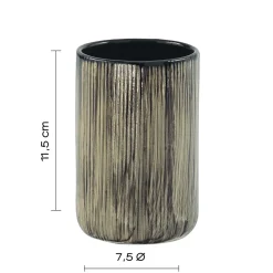 LINEA NAOMI - BICCHIERE PORTASPAZZOLINI STRIATO NERO