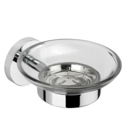 LINEA NEXO - PORTA SAPONE CROMO E VETRO