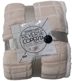 Linea Reverse: Coperta in Flanella e Sherpa 200x240 cm