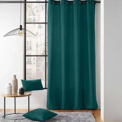 LINEA TWILY - TENDA CON OCCHIELLI IN COTONE/POLIESTERE 135X260CM SMERALDO: vendita online LINEA TWILY - TENDA CON OCCHIELLI IN COTONE/POLIESTERE 135X260CM SMERALDO in offerta