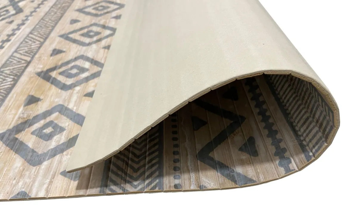 LINEA BAMBOO COOL - TAPPETO IN BAMBU' ETNIC BIANCO-GRIGIO 80X150CM: vendita online LINEA BAMBOO COOL - TAPPETO IN BAMBU' ETNIC BIANCO-GRIGIO 80X150CM in offerta