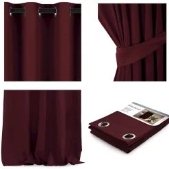 LINEA BLACKOUT - TENDA IN POLIESTERE 140X280CM BORDEAUX: vendita online LINEA BLACKOUT - TENDA IN POLIESTERE 140X280CM BORDEAUX in offerta