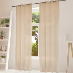 LINEA BOTERO - TENDA CON OCCHIELLI IN POLIESTERE 140X290CM CREMA: vendita online LINEA BOTERO - TENDA CON OCCHIELLI IN POLIESTERE 140X290CM CREMA in offerta