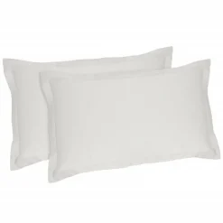 LINEA BRIGHT - FEDERA 4 VOLANI IN RASO DI COTONE 52X82CM BIANCO: vendita online LINEA BRIGHT - FEDERA 4 VOLANI IN RASO DI COTONE 52X82CM BIANCO in offerta