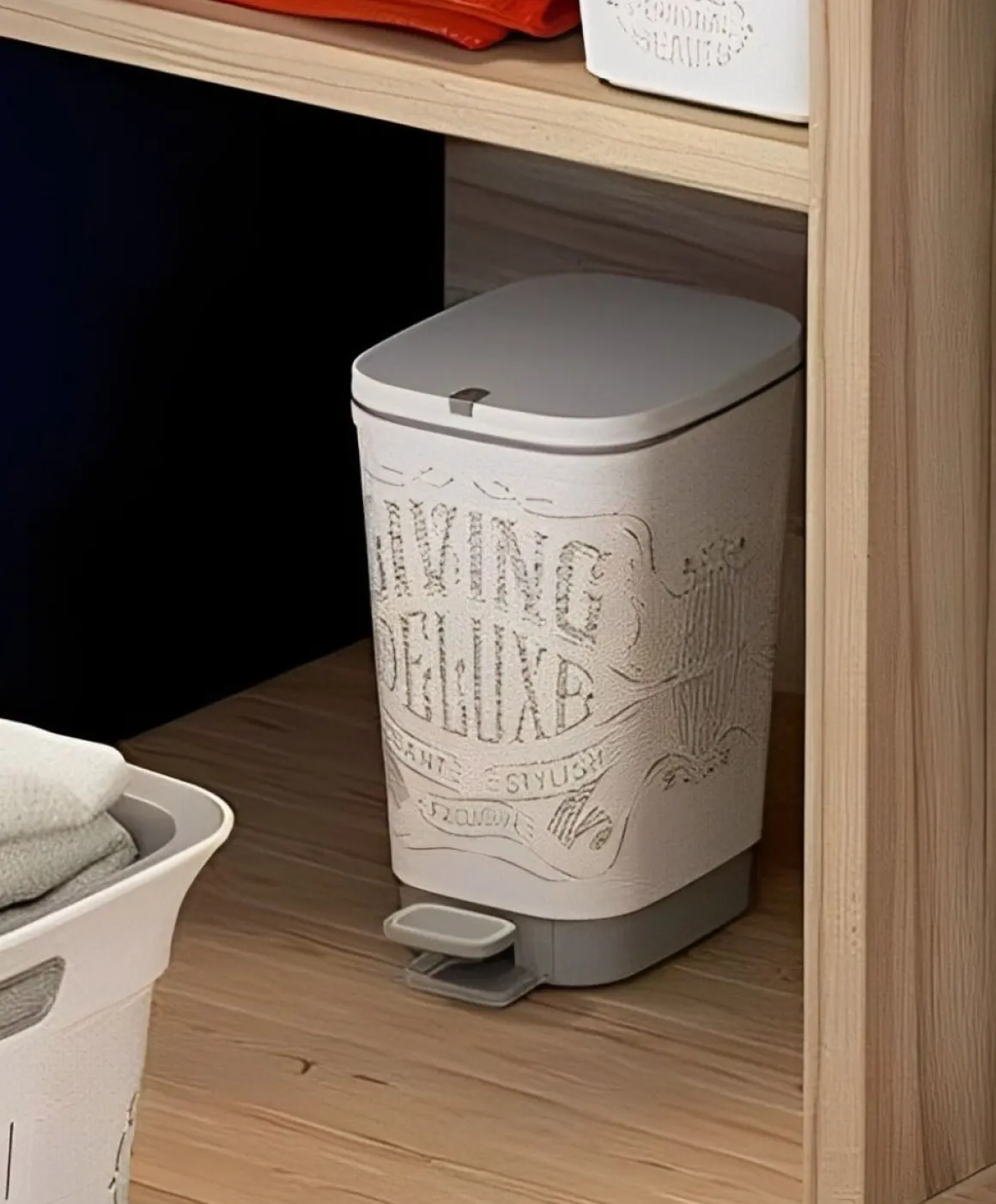 LINEA CHIC LAUNDRY - PATTUMIERA BAGNO 10LT BIANCA E GRIGIA