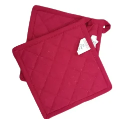 LINEA CHOU - COPPIA PRESINE IN COTONE TRAPUNTATO CM 18X18 ROSSO: vendita online LINEA CHOU - COPPIA PRESINE IN COTONE TRAPUNTATO CM 18X18 ROSSO in offerta