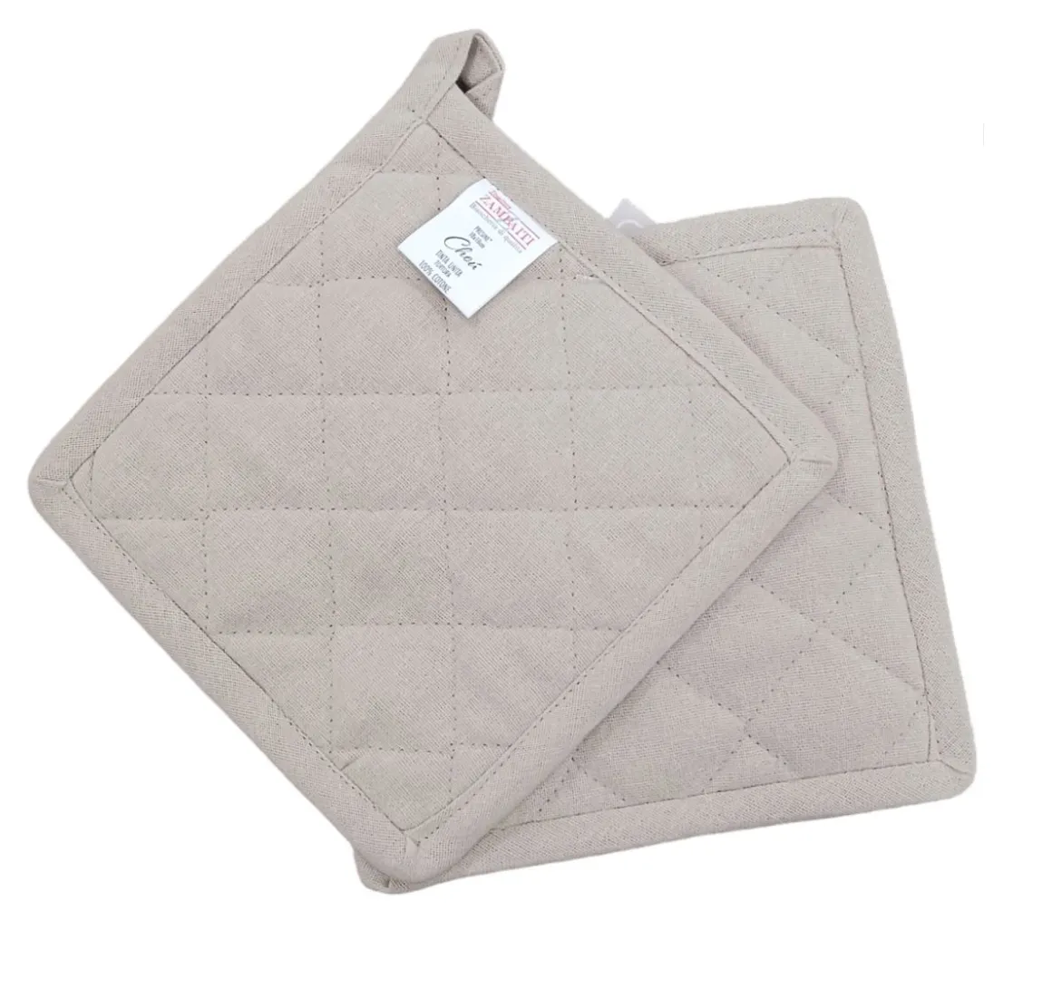 LINEA CHOU - COPPIA PRESINE IN COTONE TRAPUNTATO CM 18X18 TORTORA: vendita online LINEA CHOU - COPPIA PRESINE IN COTONE TRAPUNTATO CM 18X18 TORTORA in offerta