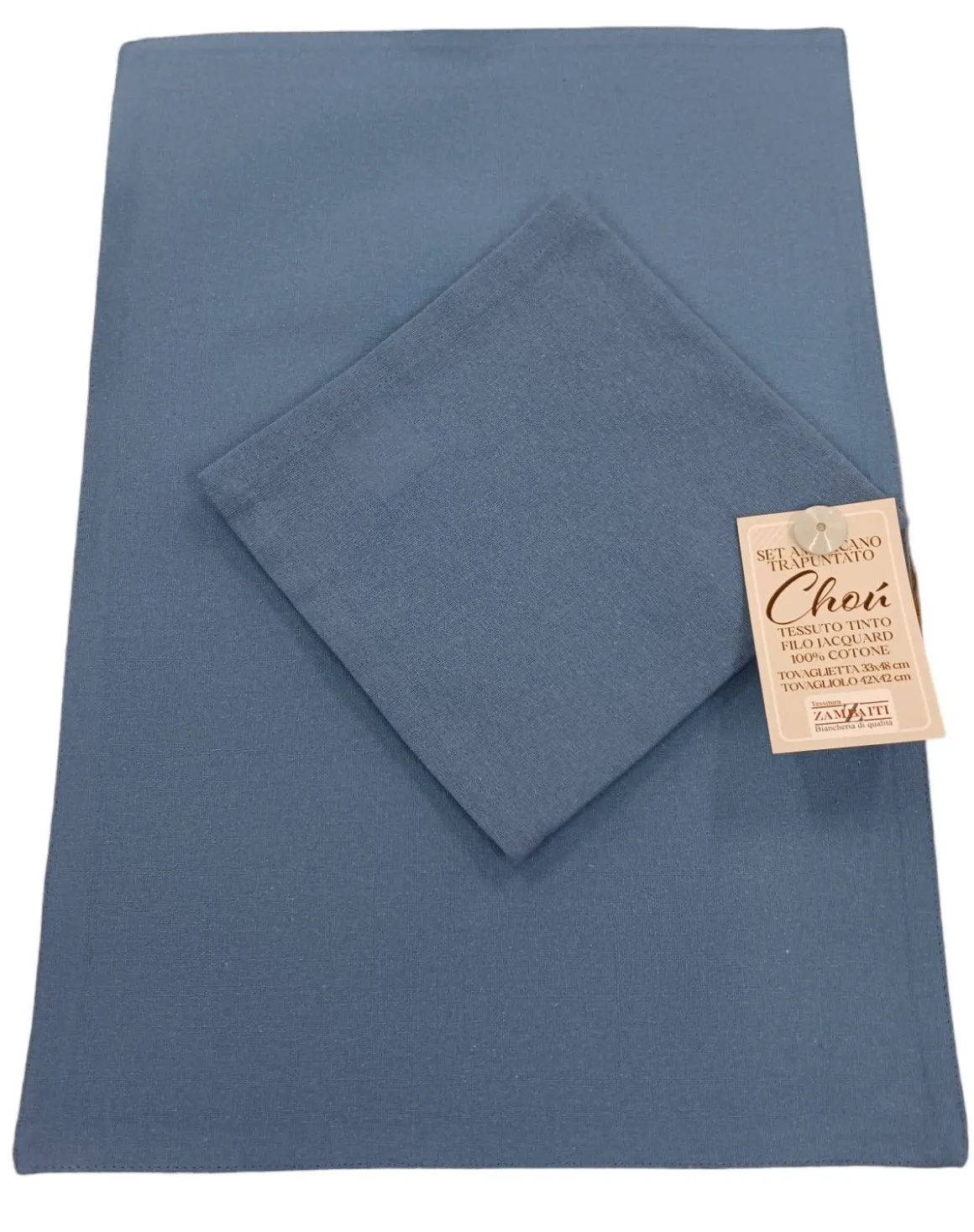 LINEA CHOU - SET AMERICANO IN COTONE TRAPUNTATO AVIO: vendita online LINEA CHOU - SET AMERICANO IN COTONE TRAPUNTATO AVIO in offerta