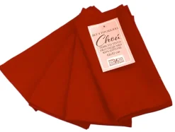 LINEA CHOU - 4 TOVAGLIOLI IN COTONE CM 42X42 MATTONE: vendita online LINEA CHOU - 4 TOVAGLIOLI IN COTONE CM 42X42 MATTONE in offerta