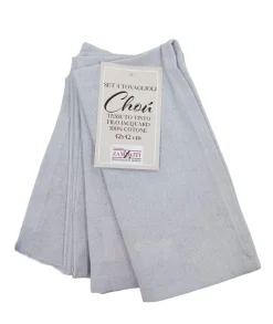 LINEA CHOU - 4 TOVAGLIOLI IN COTONE 42X42 CM GHIACCIO: vendita online LINEA CHOU - 4 TOVAGLIOLI IN COTONE 42X42 CM GHIACCIO in offerta