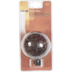 LINEA COLONIAL - FINALE PER TENDA MOD. SFERA ORAFO COLORE NERO : vendita online LINEA COLONIAL - FINALE PER TENDA MOD. SFERA ORAFO COLORE NERO in offerta