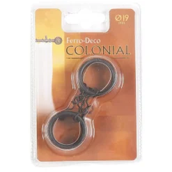 LINEA COLONIAL - SET 8 ANELLI PER TENDA IN METALLO COLORE NERO: vendita online LINEA COLONIAL - SET 8 ANELLI PER TENDA IN METALLO COLORE NERO in offerta