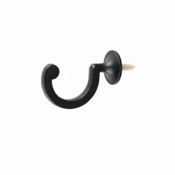 LINEA COLONIAL - SET 2 GANCI FERMATENDA IN METALLO COLORE NERO: vendita online LINEA COLONIAL - SET 2 GANCI FERMATENDA IN METALLO COLORE NERO in offerta