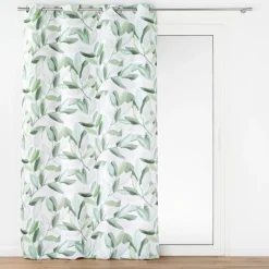 LINEA ELEONORE - TENDA CON OCCHIELLI IN POLICOTONE 140X280 STAMPA FOGLIE: vendita online LINEA ELEONORE - TENDA CON OCCHIELLI IN POLICOTONE 140X280 STAMPA FOGLIE in offerta