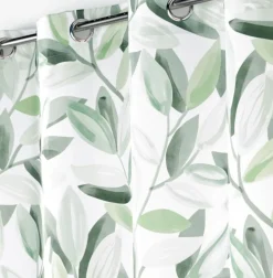 LINEA ELEONORE - TENDA CON OCCHIELLI IN POLICOTONE 140X280 STAMPA FOGLIE: vendita online LINEA ELEONORE - TENDA CON OCCHIELLI IN POLICOTONE 140X280 STAMPA FOGLIE in offerta