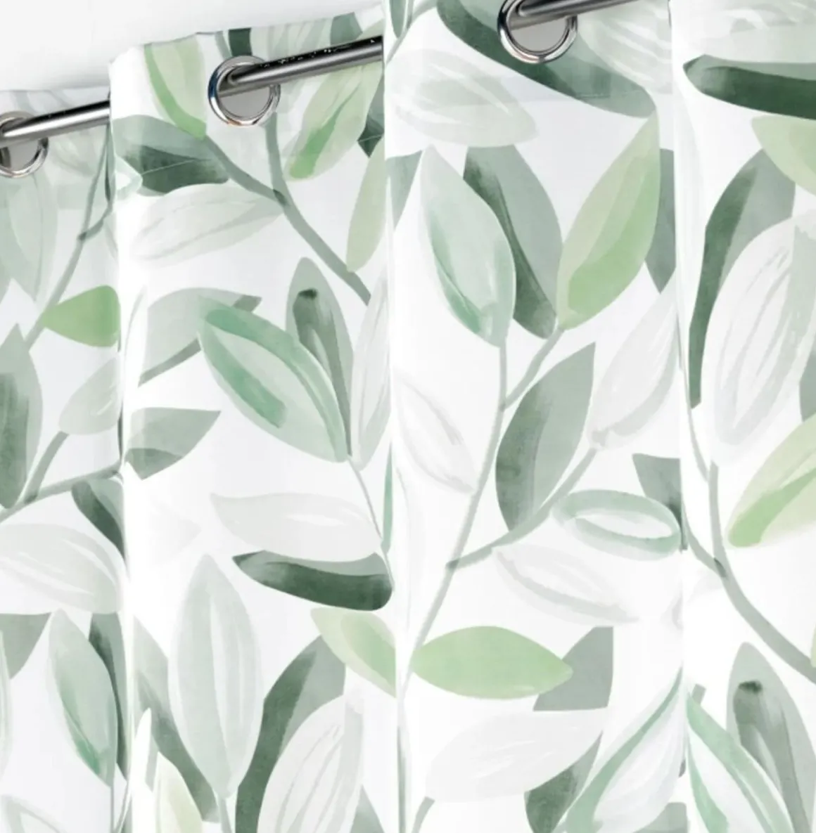 LINEA ELEONORE - TENDA CON OCCHIELLI IN POLICOTONE 140X280 STAMPA FOGLIE: vendita online LINEA ELEONORE - TENDA CON OCCHIELLI IN POLICOTONE 140X280 STAMPA FOGLIE in offerta