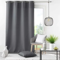 LINEA ESSENTIEL - TENDA CON OCCHIELLI IN POLIESTERE UNITO 140X280CM GRIGIO : vendita online LINEA ESSENTIEL - TENDA CON OCCHIELLI IN POLIESTERE UNITO 140X280CM GRIGIO in offerta