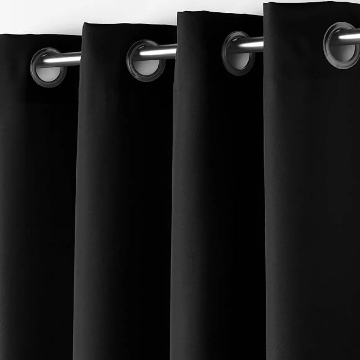 LINEA ESSENTIEL - TENDA CON OCCHIELLI IN POLIESTERE UNITO 140X280CM NERO: vendita online LINEA ESSENTIEL - TENDA CON OCCHIELLI IN POLIESTERE UNITO 140X280CM NERO in offerta