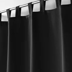 LINEA ESSENTIEL - TENDA CON PASSANTI IN POLIESTERE UNITO 140X260CM NERO: vendita online LINEA ESSENTIEL - TENDA CON PASSANTI IN POLIESTERE UNITO 140X260CM NERO in offerta