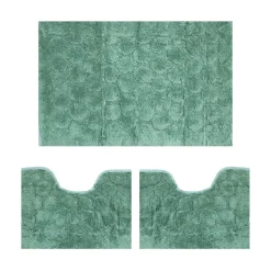 LINEA FOGLIA - PARURE 3PZ TAPPETINI BAGNO VERDE ACQUA: vendita online LINEA FOGLIA - PARURE 3PZ TAPPETINI BAGNO VERDE ACQUA in offerta
