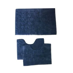 LINEA FOGLIA - PARURE 3PZ TAPPETINI BAGNO BLUETTE: vendita online LINEA FOGLIA - PARURE 3PZ TAPPETINI BAGNO BLUETTE in offerta