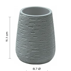 LINEA GEMINI - BICCHIERE PORTASPAZZOLINI GRIGIO