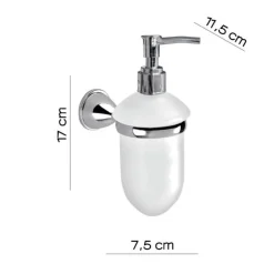 LINEA GENZIANA - DOSASAPONE BIANCO SATINATO E CROMO
