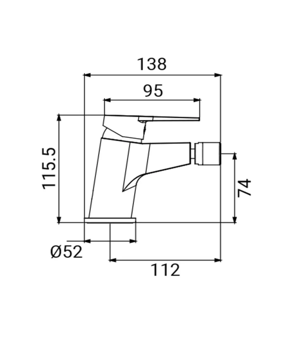 LINEA HELLIS - RUBINETTO PER BIDET CROMO