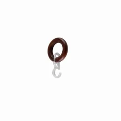 LINEA IDEAS 12 - SET 6 ANELLI PER TENDA IN LEGNO COLORE CILIEGIO : vendita online LINEA IDEAS 12 - SET 6 ANELLI PER TENDA IN LEGNO COLORE CILIEGIO in offerta