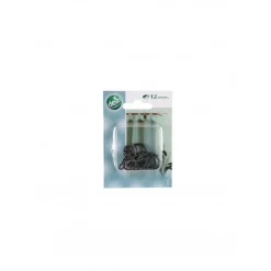LINEA IDEAS 12 - SET 6 ANELLI PER TENDA IN METALLO MOD. GANCIO COLORE NERO : vendita online LINEA IDEAS 12 - SET 6 ANELLI PER TENDA IN METALLO MOD. GANCIO COLORE NERO in offerta