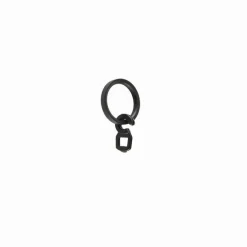 LINEA IDEAS 12 - SET 6 ANELLI PER TENDA IN METALLO MOD. PIATTO COLORE NERO : vendita online LINEA IDEAS 12 - SET 6 ANELLI PER TENDA IN METALLO MOD. PIATTO COLORE NERO in offerta