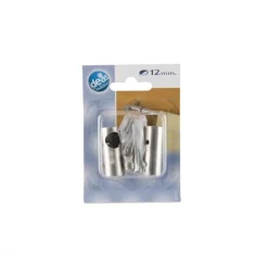 Linea Ideas 12: Set 2 Supporti In Metallo Cilindro 3cm Colore Cromo Satinato