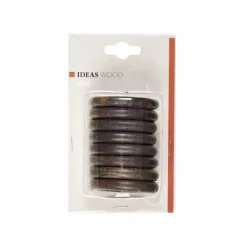 LINEA IDEAS WOOD - SET 8 ANELLI PER TENDA IN LEGNO COLORE FUMO: vendita online LINEA IDEAS WOOD - SET 8 ANELLI PER TENDA IN LEGNO COLORE FUMO in offerta