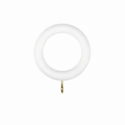 LINEA IDEAS WOOD - SET 8 ANELLI PER TENDA IN LEGNO COLORE BIANCO : vendita online LINEA IDEAS WOOD - SET 8 ANELLI PER TENDA IN LEGNO COLORE BIANCO in offerta