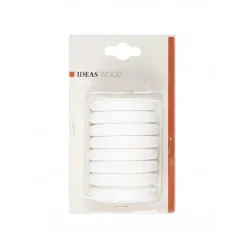 LINEA IDEAS WOOD - SET 8 ANELLI PER TENDA IN LEGNO COLORE BIANCO : vendita online LINEA IDEAS WOOD - SET 8 ANELLI PER TENDA IN LEGNO COLORE BIANCO in offerta